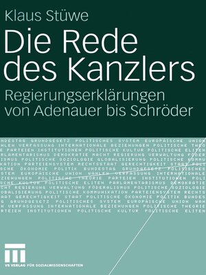 cover image of Die Rede des Kanzlers
